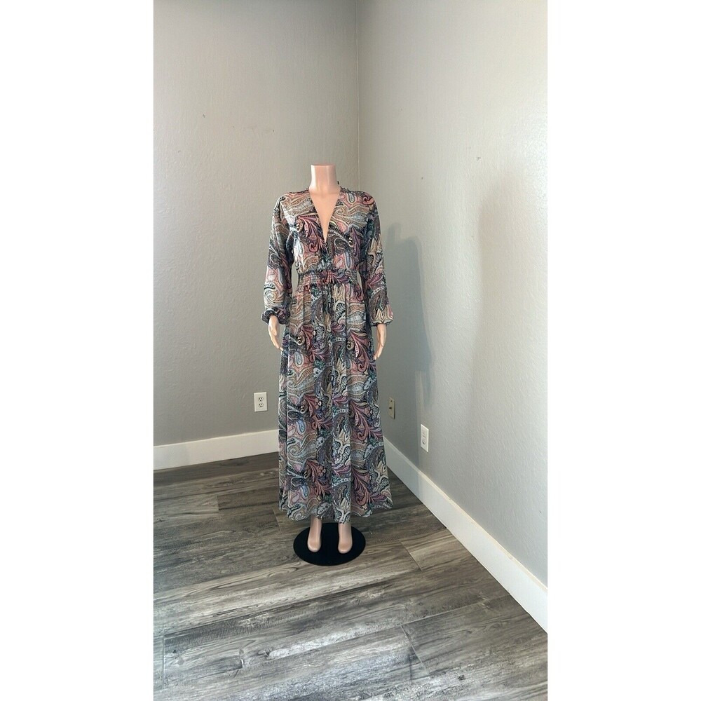 Victorias Secret Boho Paisley Coverup Maxi Dress MULTICOLOR SMALL #130
